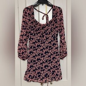 Lush floral long sleeve dress